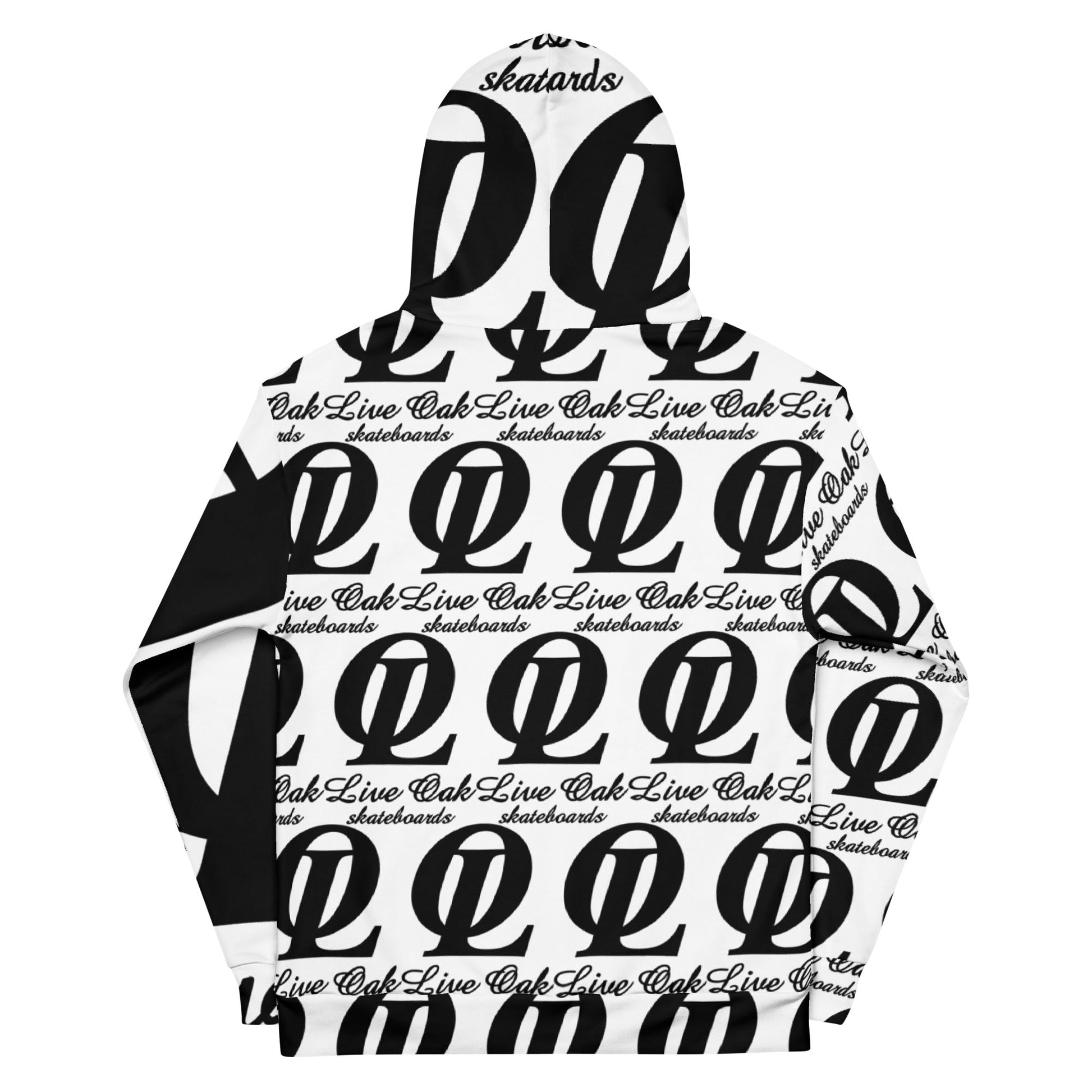 Live Oak Skateboards All over Retro Hoodie - Casual Fit Clothes