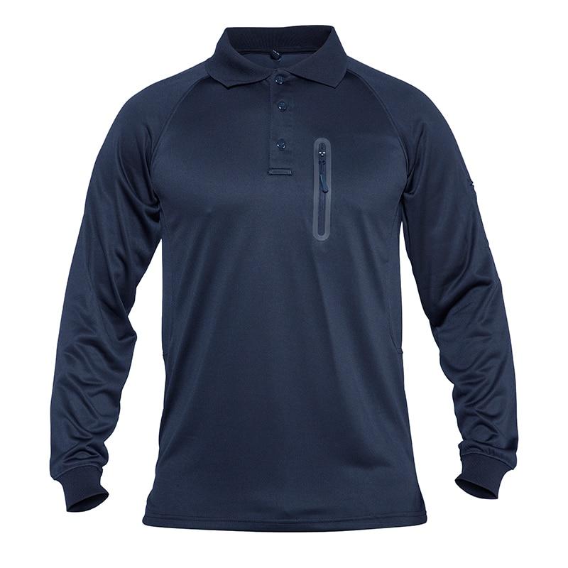 Long Sleeve Polo Shirts Mens Tactical Military Golf Polo Tee Shirts - Casual Fit Clothes