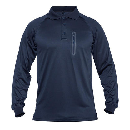 Long Sleeve Polo Shirts Mens Tactical Military Golf Polo Tee Shirts - Casual Fit Clothes