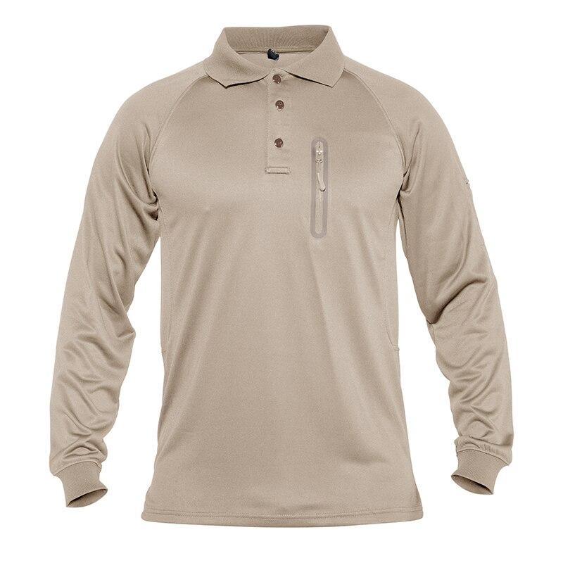 Long Sleeve Polo Shirts Mens Tactical Military Golf Polo Tee Shirts - Casual Fit Clothes
