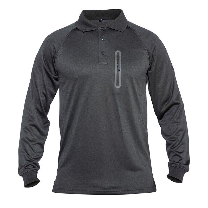 Long Sleeve Polo Shirts Mens Tactical Military Golf Polo Tee Shirts - Casual Fit Clothes