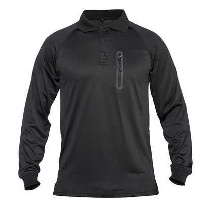 Long Sleeve Polo Shirts Mens Tactical Military Golf Polo Tee Shirts - Casual Fit Clothes