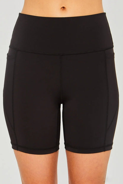 Love Tree High Waist Seam Detail Active Shorts - Casual Fit Clothes