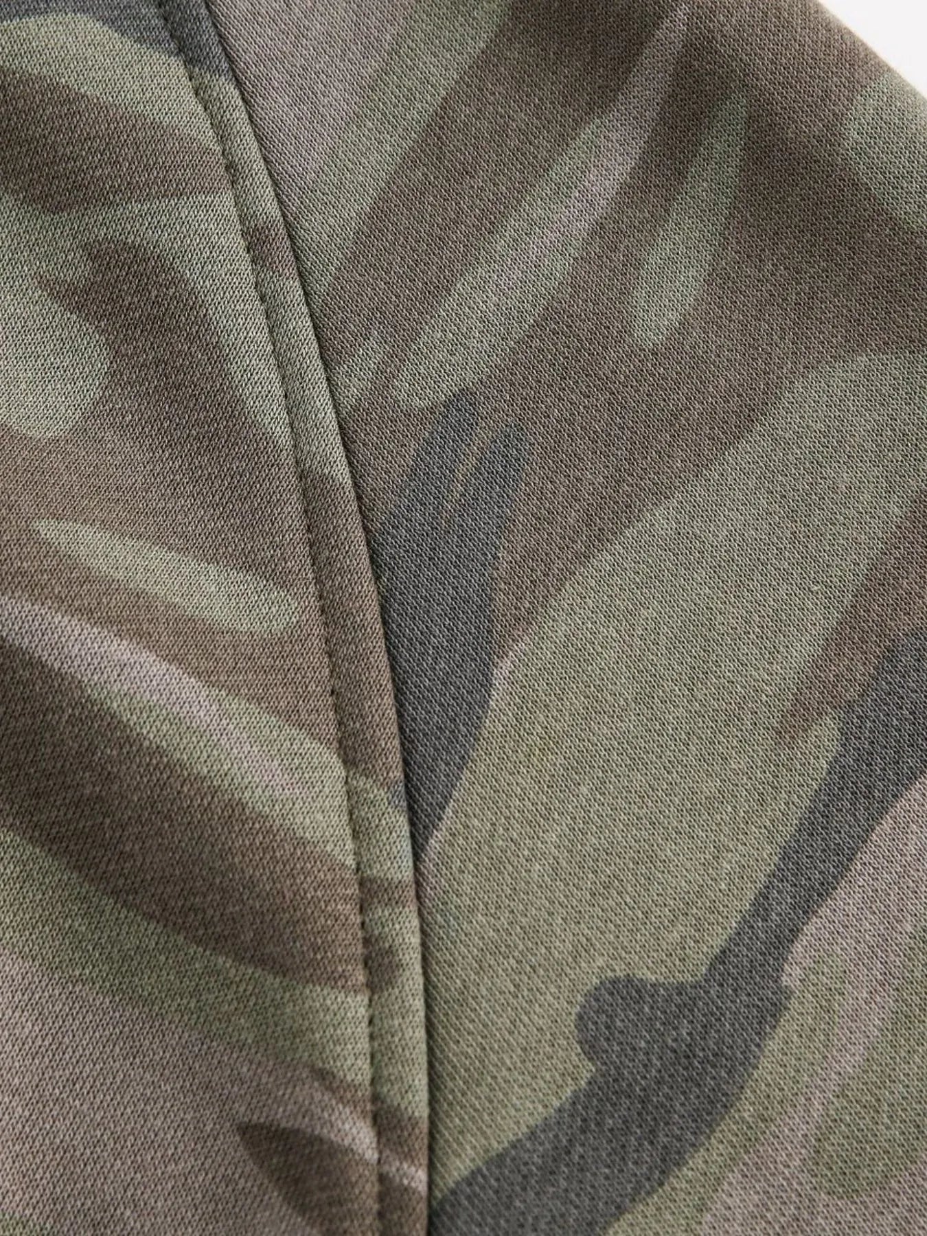 Men's Camouflage Print Zip - Up Hoodie - Casual Fit Clothes