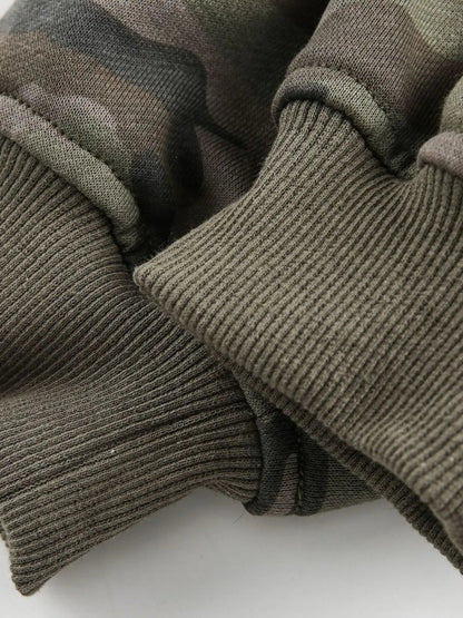 Men's Camouflage Print Zip - Up Hoodie - Casual Fit Clothes