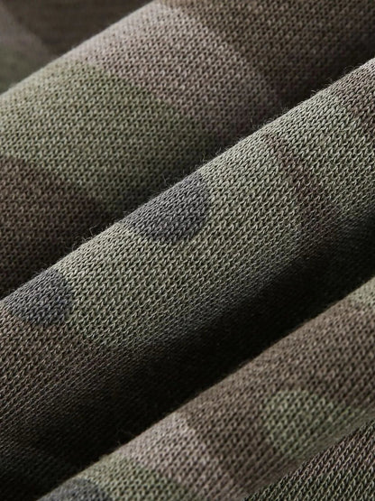 Men's Camouflage Print Zip - Up Hoodie - Casual Fit Clothes