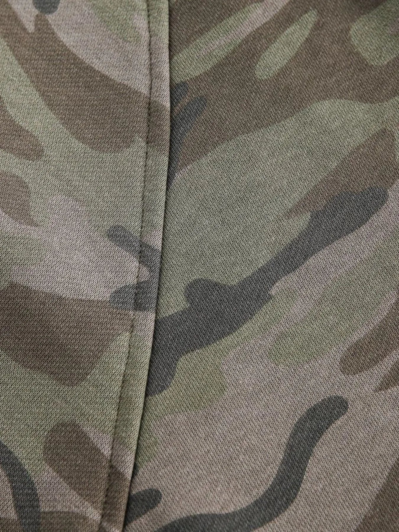 Men's Camouflage Print Zip - Up Hoodie - Casual Fit Clothes