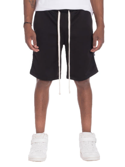 Mens Checkered Stripe Track Shorts - Casual Fit Clothes