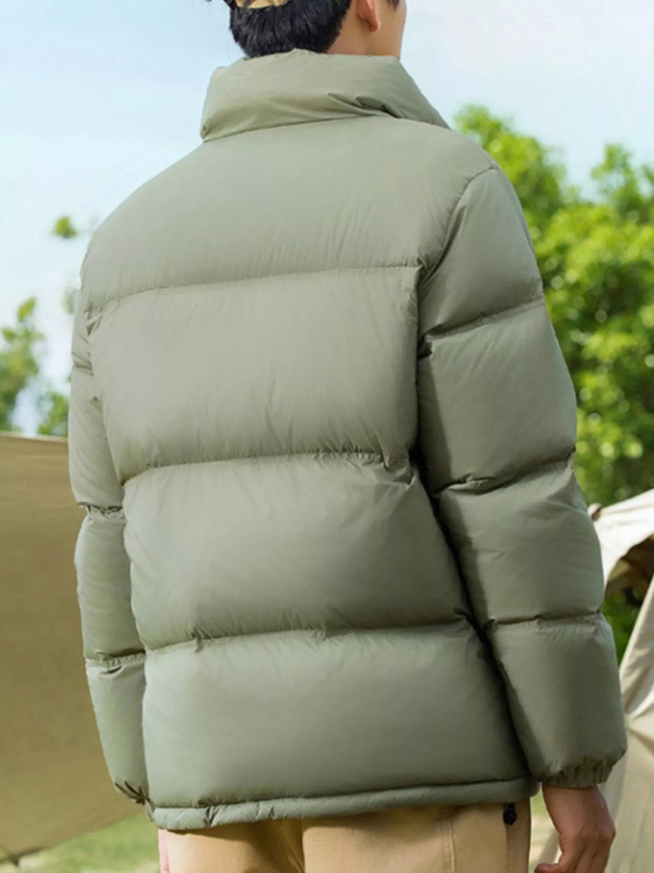 Men's Full Size Lightweight Packable Zip Up Puffer Jacket Plus Size - Casual Fit Clothes