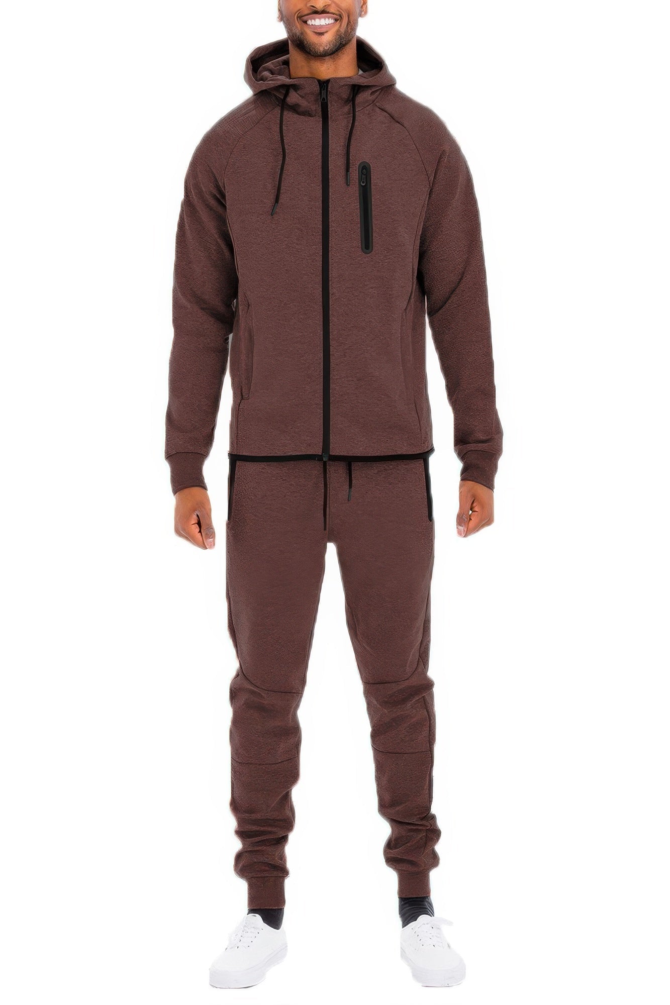 Mens Full Zip Sweat Pant Sweat Set - Casual Fit Clothes