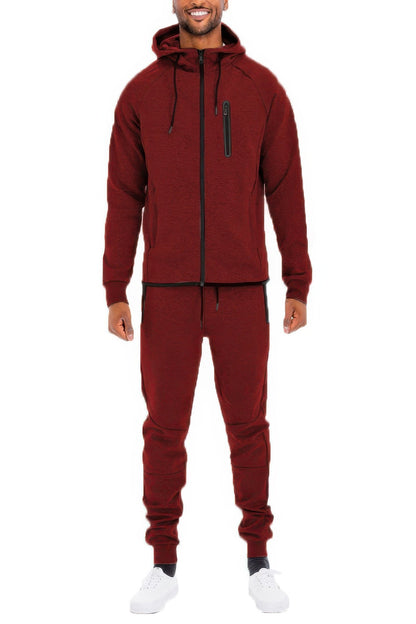 Mens Full Zip Sweat Pant Sweat Set - Casual Fit Clothes