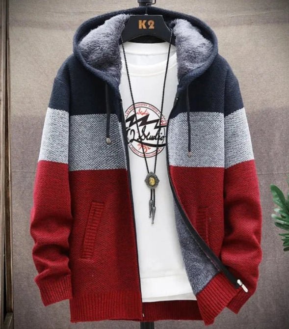 Mens Hooded Zipper Jacket Sweater Jacket - Casual Fit Clothes