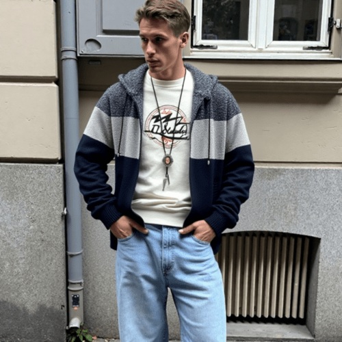 Mens Hooded Zipper Jacket Sweater Jacket - Casual Fit Clothes