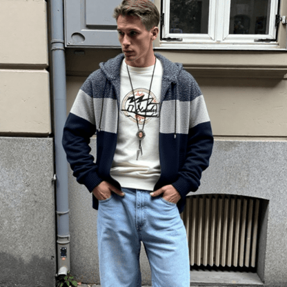 Mens Hooded Zipper Jacket Sweater Jacket - Casual Fit Clothes