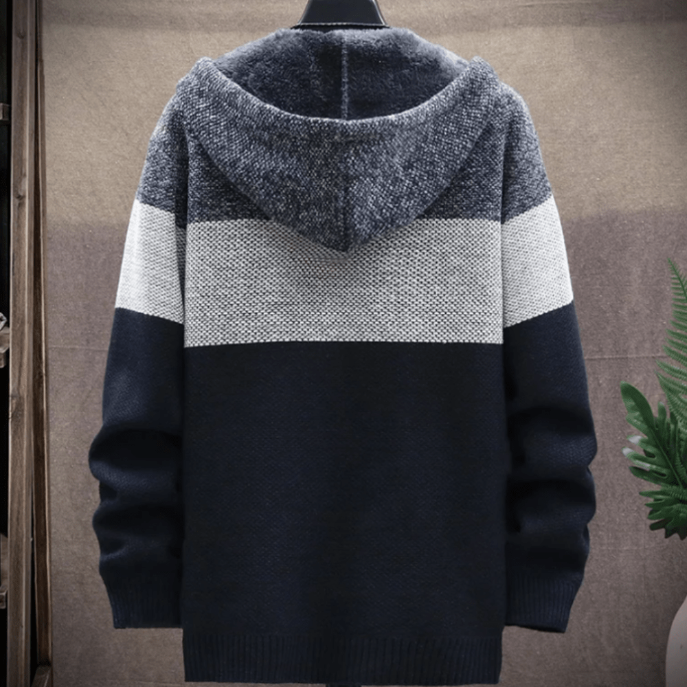 Mens Hooded Zipper Jacket Sweater Jacket - Casual Fit Clothes