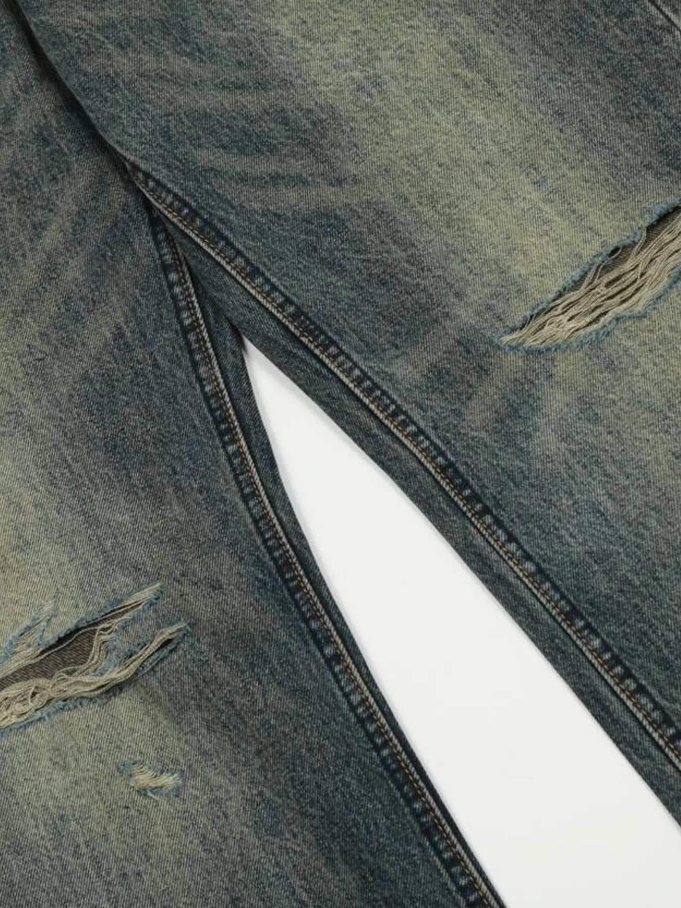 Men's Vintage Distressed Flare Jeans - Casual Fit Clothes