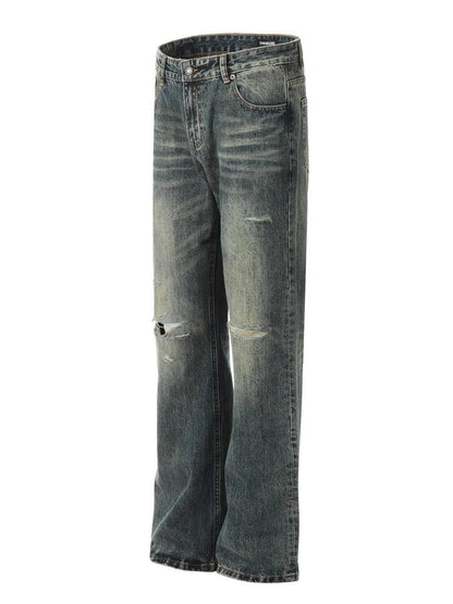 Men's Vintage Distressed Flare Jeans - Casual Fit Clothes