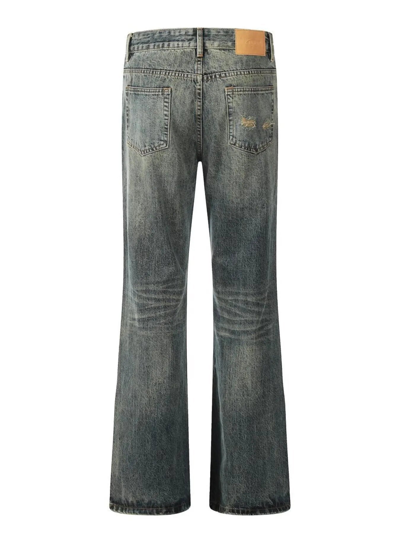 Men's Vintage Distressed Flare Jeans - Casual Fit Clothes