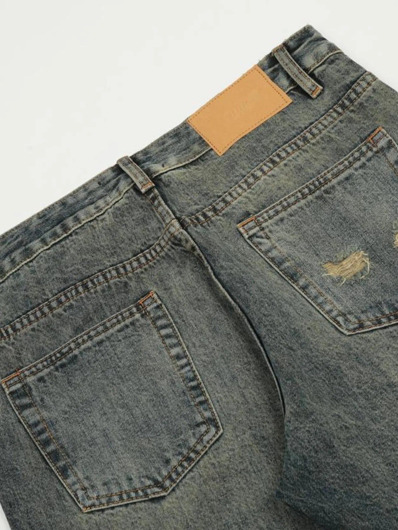 Men's Vintage Distressed Flare Jeans - Casual Fit Clothes