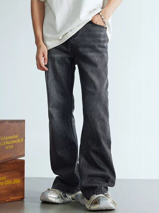 Men's Wide Leg Flare Jeans - Casual Fit Clothes