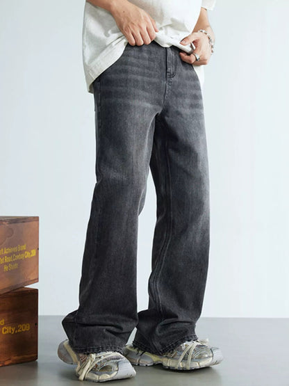 Men's Wide Leg Flare Jeans - Casual Fit Clothes