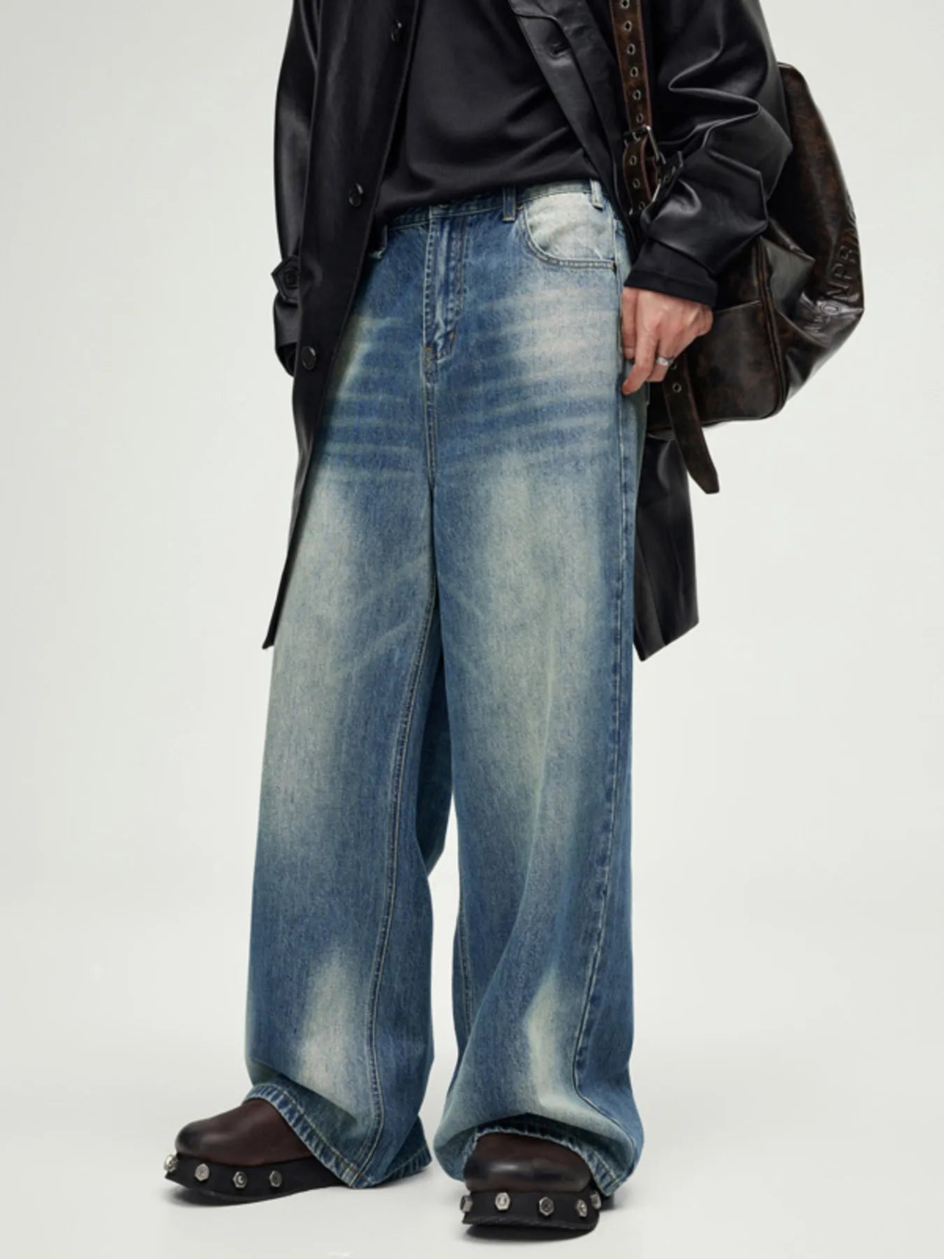 Men's Wide Leg Jeans - Casual Fit Clothes