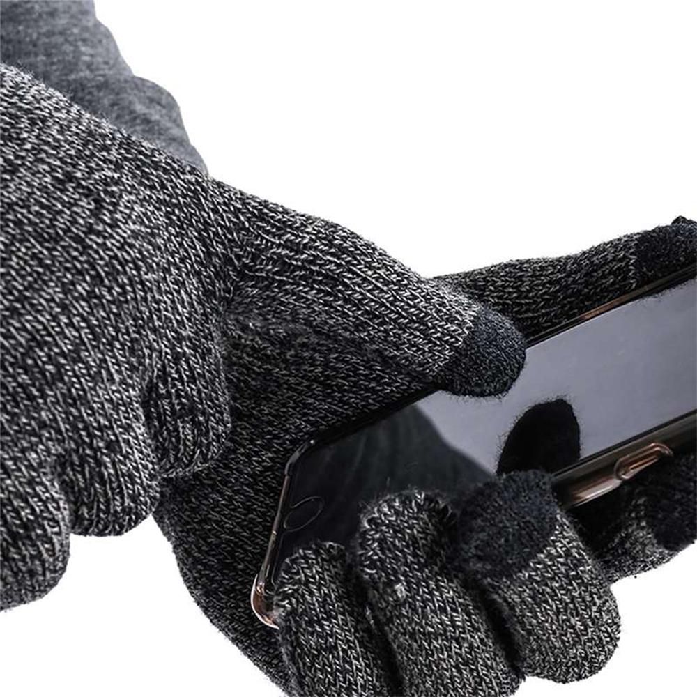 Mens Winter Beanie Hat And Neck Scarf Warmer Touch Screen Gloves Set - Casual Fit Clothes