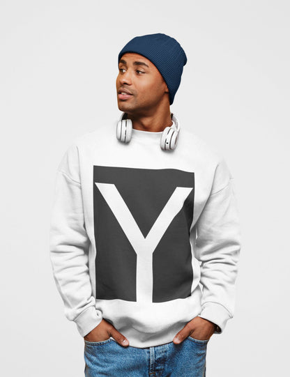 Mens Y Logo Crewneck Sweatshirt - Casual Fit Clothes