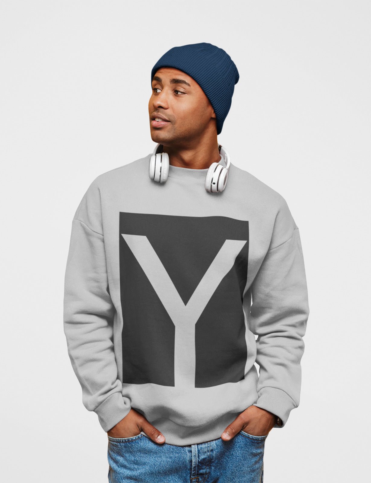 Mens Y Logo Crewneck Sweatshirt - Casual Fit Clothes