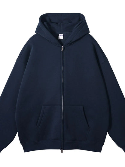 Men's Zip - Up Fleece Hoodie - Casual Fit Clothes
