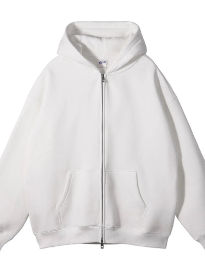 Men's Zip - Up Fleece Hoodie - Casual Fit Clothes