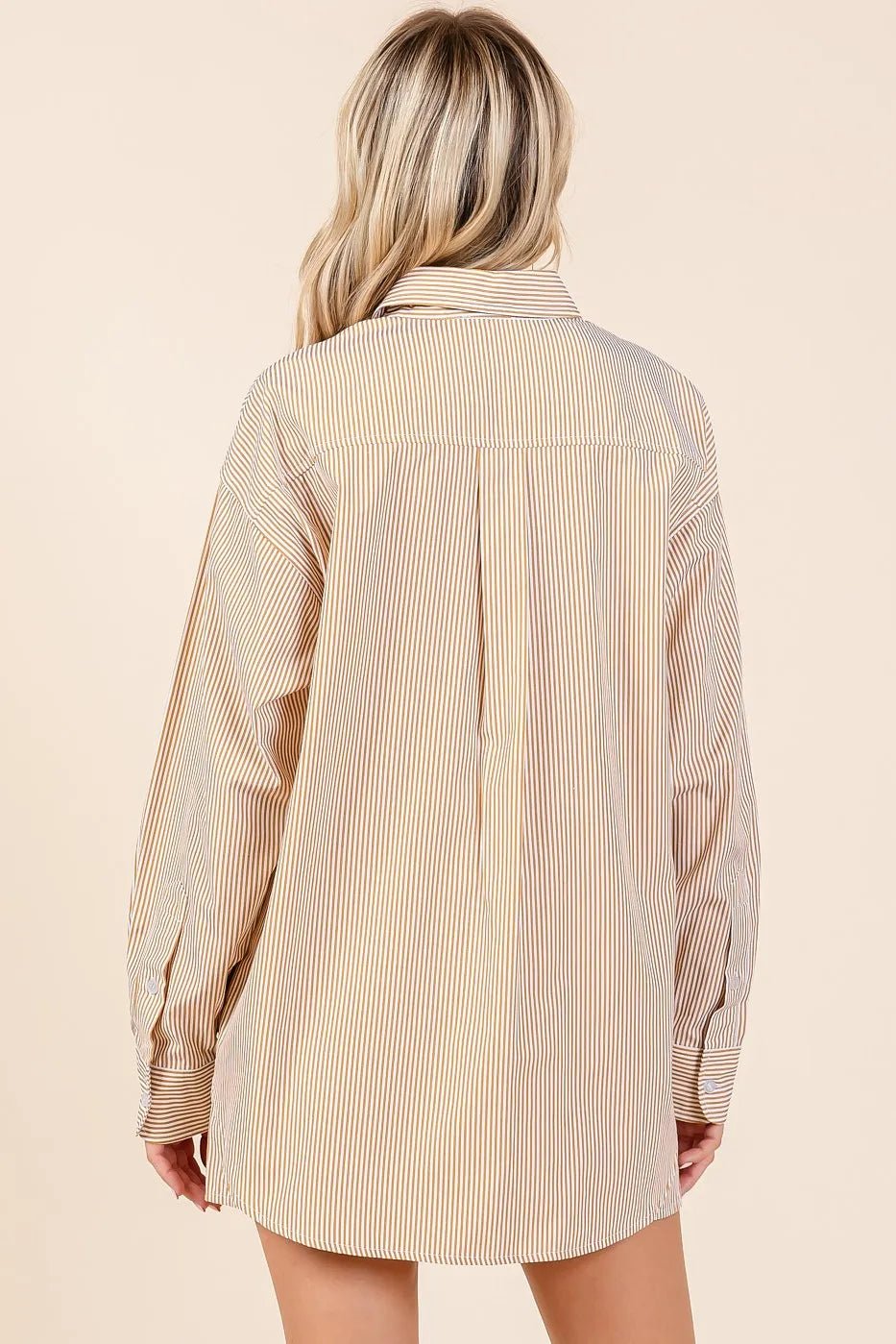 Mittoshop Striped Shirt and Shorts Set - Casual Fit Clothes