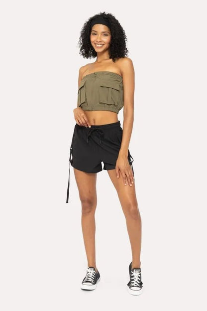 MONO B Flexstrap Ripstop Drawstring Shorts - Casual Fit Clothes