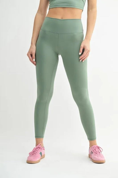 MONO B Venice Cloud Light Contour High - Waisted Leggings - Casual Fit Clothes
