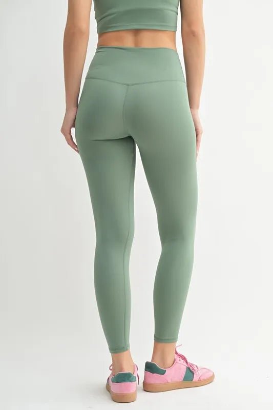 MONO B Venice Cloud Light Contour High - Waisted Leggings - Casual Fit Clothes