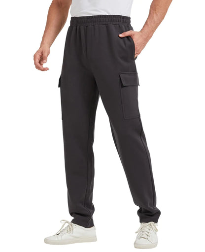 TTZ Mens Tall Sweatpants 34/36 Inseam Sweat Pants for Tall Men with Cargo Pockets Dark Grey