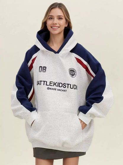 Oversized Raglan Sleeve Hoodie - Casual Fit Clothes