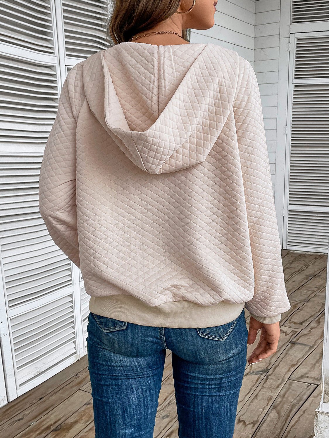 Perfee Half Zip Hoodie with Pocket - Casual Fit Clothes