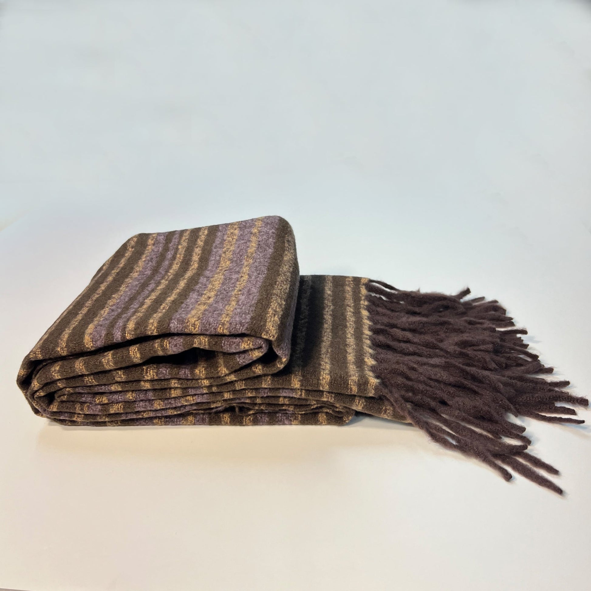 Purple Scarf with Fringe - Casual Fit Clothes