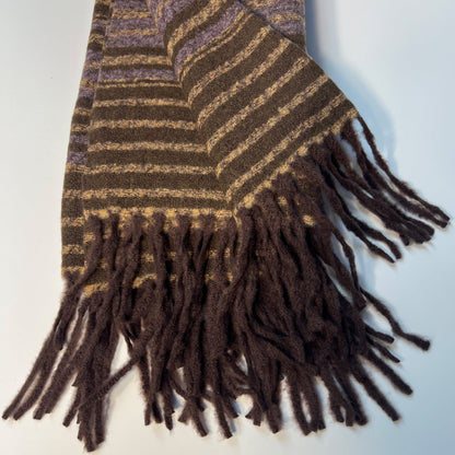 Purple Scarf with Fringe - Casual Fit Clothes