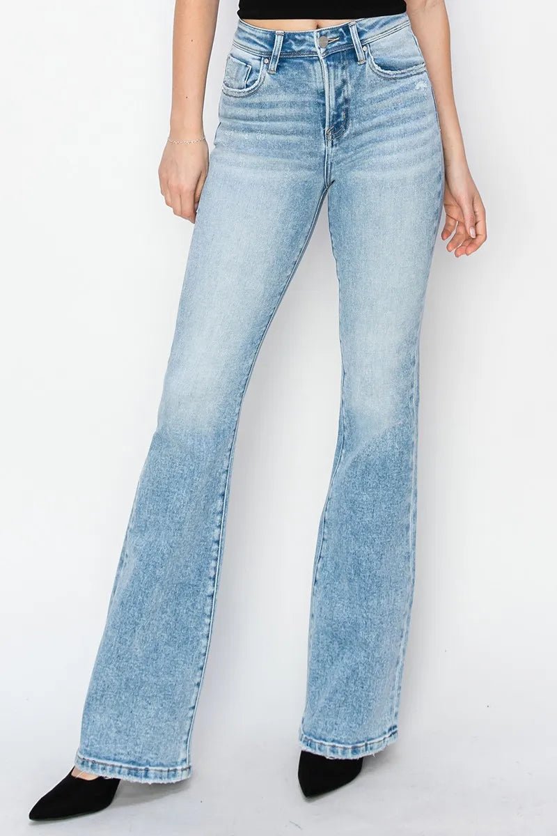 RISEN High Rise Bootcut Jeans - Casual Fit Clothes