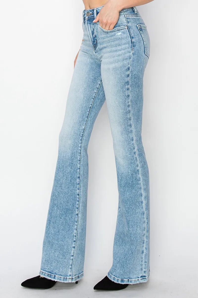 RISEN High Rise Bootcut Jeans - Casual Fit Clothes