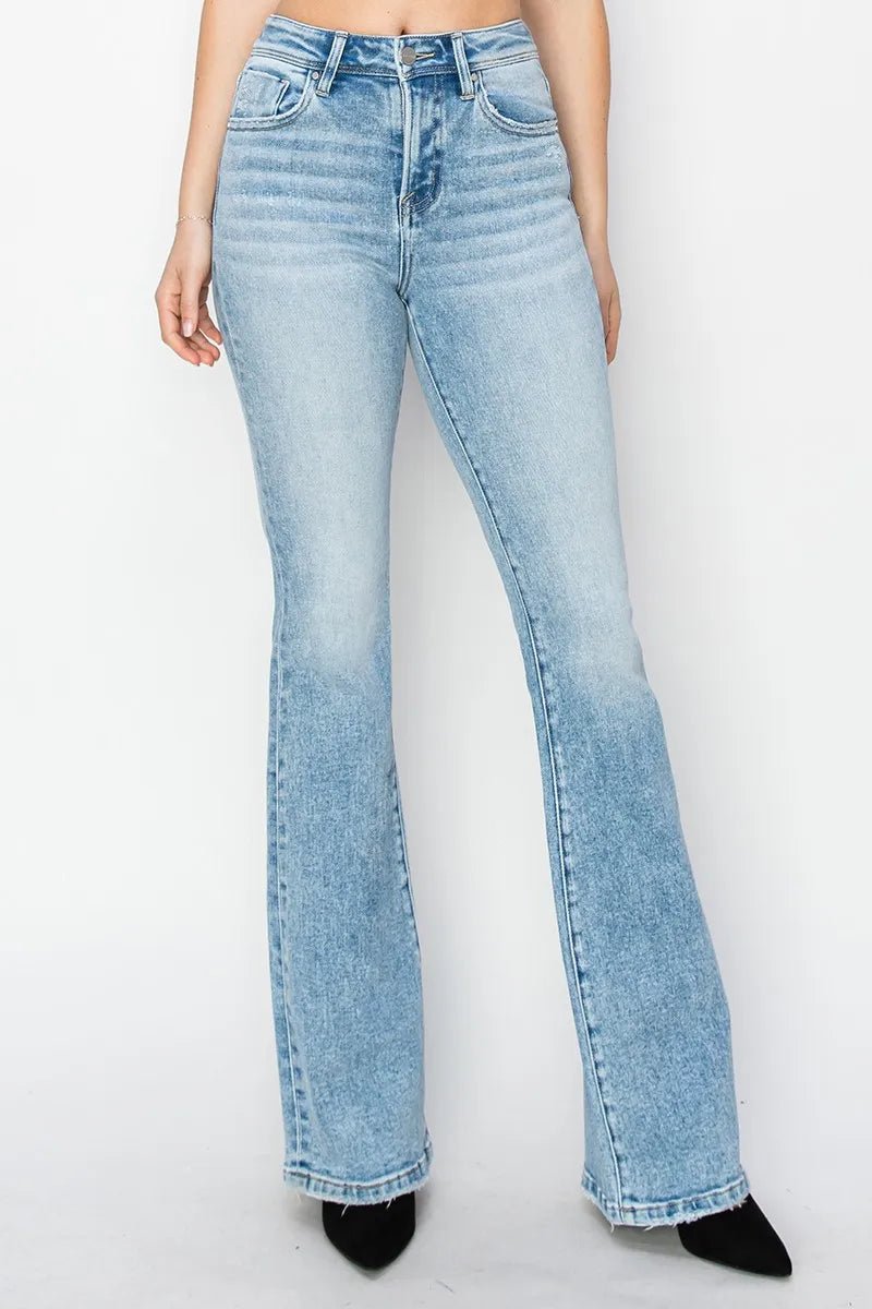 RISEN High Rise Bootcut Jeans - Casual Fit Clothes