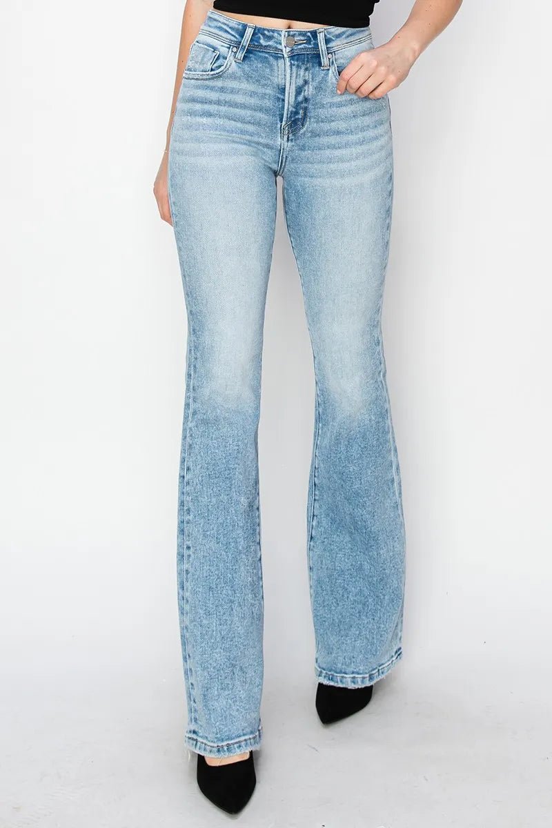 RISEN High Rise Bootcut Jeans - Casual Fit Clothes