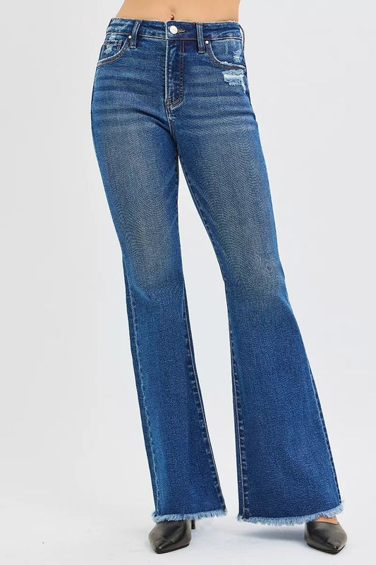 RISEN High Rise Flare Jeans - Casual Fit Clothes