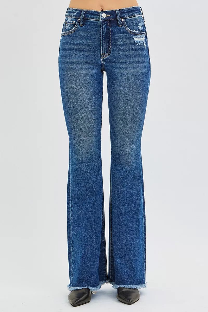 RISEN High Rise Flare Jeans - Casual Fit Clothes
