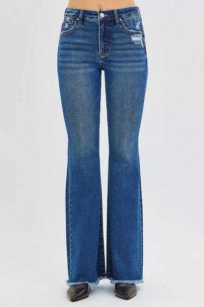 RISEN High Rise Flare Jeans - Casual Fit Clothes