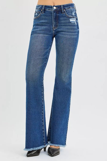RISEN High Rise Flare Jeans - Casual Fit Clothes