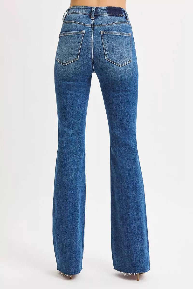 RISEN High Rise Flare Jeans - Casual Fit Clothes