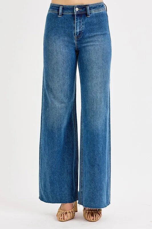 RISEN High - Waisted Wide Leg Jeans - Casual Fit Clothes